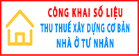 Công khai số liệu thuế xây dựng cơ bản nhà ở tư nhân